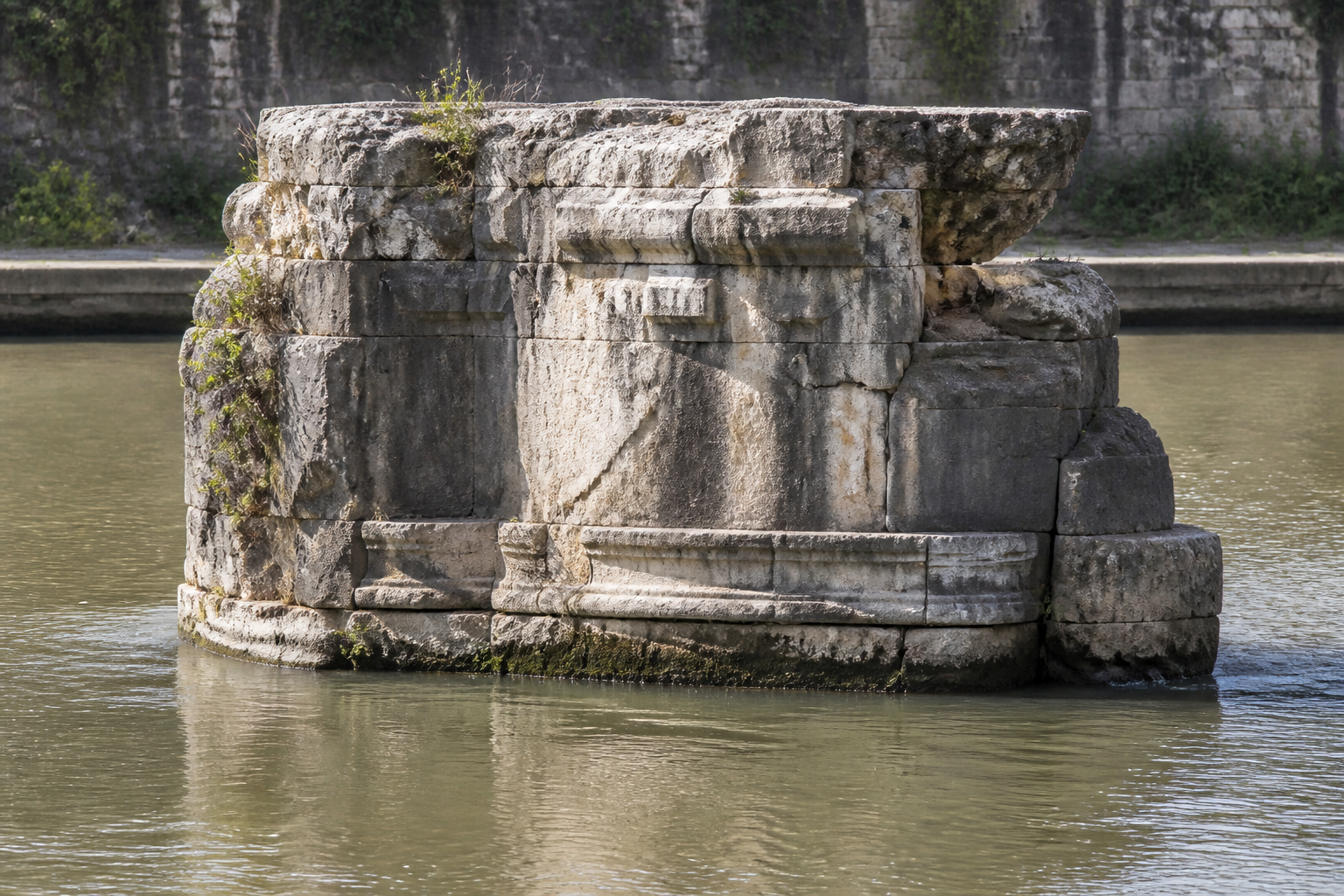 Roma'da Nehir Suları Çekilince İki Bin Yıllık Nero Köprüsü Ortaya Çıktı