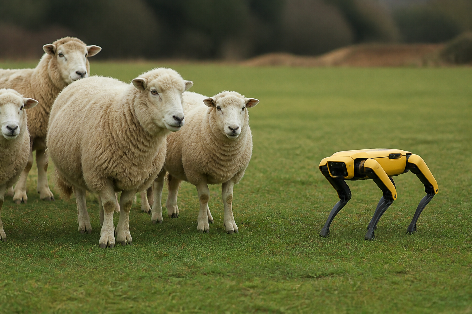 Avustralya'da Robot Köpekler Koyun Gütme Testinden Geçti